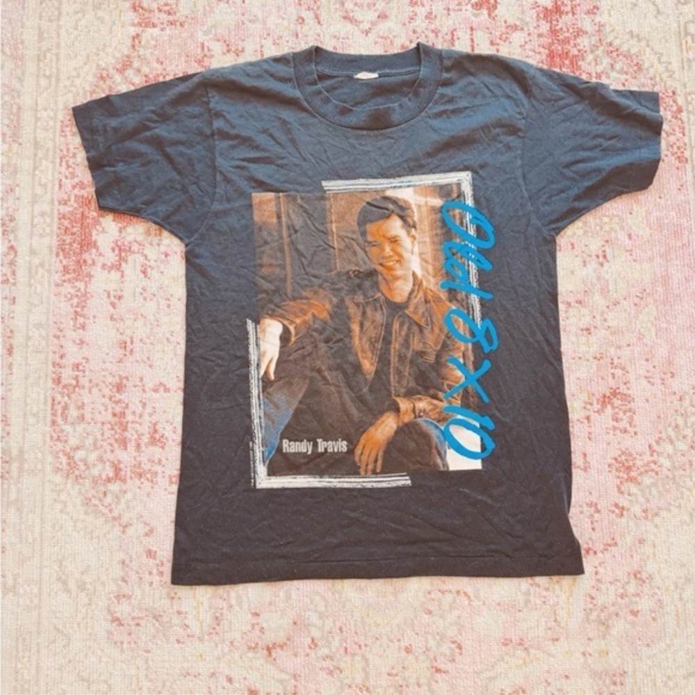 Screen Stars Men’s Vintage Black and Blue Graphic Tee